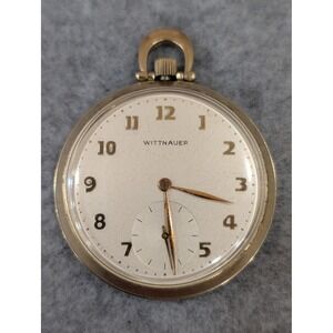 Wittnauer‎ 17 Jewels Mechanical Pocket Watch Works! 10K Gold-Filled Original Box